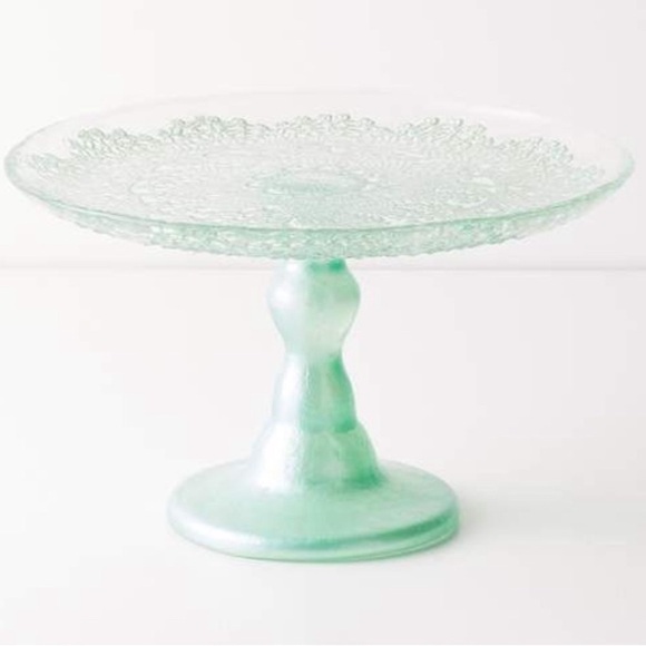 Anthropologie Metallic Lace Cake Stand NWT - Picture 1 of 5